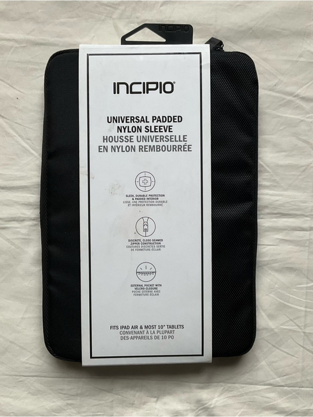 New Black Incipio Universal Padded Tablet iPad Sleeve Case Bag